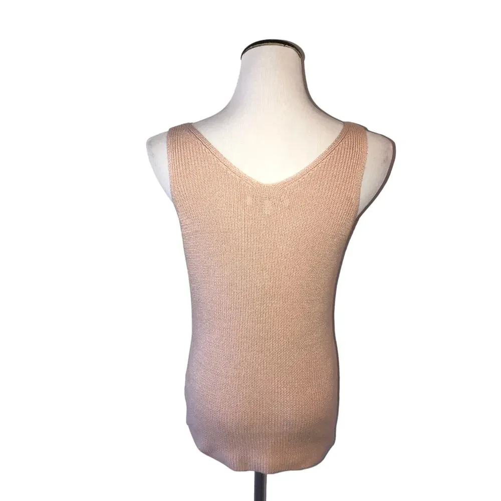 Elizabeth And James Pink Sweater Tank Top
